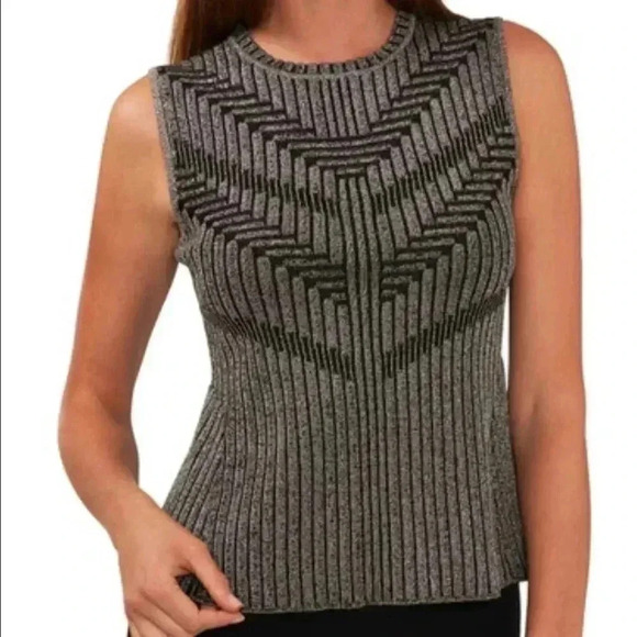 Halogen Flare Hem Metallic Sweater Tank size 1 - Picture 1 of 5
